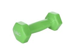 Гантель для фітнесу з вініловим покриттям 1 кг